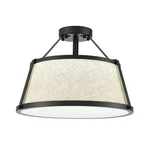 Danseer Drum Flush Mount Ceiling Light Black Finish Dimmable Led For Bedroom .... Fixed Price $206.23.