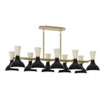 Robert Abbey Clare Chandelier 10 Light 46"W - Modern Brass /. Fixed Price $2415.00.