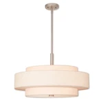 Livex Meridian Light Pendant, Nickel/oatmeal Color Hardback 52138-91. Fixed Price $453.96.