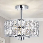 Modern 3-LIGHT Crystal Ceiling Fixture For Hallway, Kitchen, Bedroom. Fixed Price $141.99.