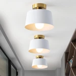 Modern Semi Flush Mount Ceiling Light With Gold Plate And Matte White Shade, .... Fixed Price $145.60.
