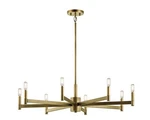 Kichler Erzo Light 36" Wide Candle Style Chandelier 43857NBR Natural Brass. Fixed Price $649.00.