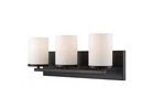 Bel Air Lighting 20 In. 3-LIGHT Black Vanity Fixture W/ Frosted Glass Shades. Fixed Price $34.90.