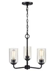 Millennium 3-LIGHT Chandelier In Matte Black. Fixed Price $175.90.