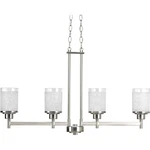 Progress Lighting P4619 Nickel Alexa 4-LIGHT 34"W Chandelier. Fixed Price $474.99.