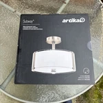 Artika Subway 12 Brushed Nickel Semi-flush Mount Dimmable Ceiling Light. Fixed Price $39.99.