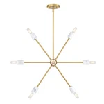 Designers Fountain Star Dust Light Chandelier, Brushed Gold D304C-8CH-BG. Fixed Price $464.40.