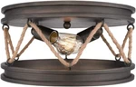Golden Lighting 1048-FM Gmt Chatham 2-LIGHT Gunmetal Bronze Flush Mount. Fixed Price $74.99.