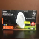 Feit Electric LEDR56B927CAMP6 5/6" 75W Equivalent Recessed Trim DOWNLIGHT6-PACK. Fixed Price $32.50.