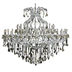 Elegant Theresa 49-LT 72" Royal Chandelier, Chrome/smoke 2800G72C-GT-RC. Fixed Price $7962.00.