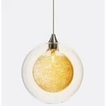 Ceiling Pendant Fixture Hand Blown Glass Orb Unique Elegant Lighting 7". Fixed Price $450.00.