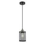 Innovations Nestbrook 1LT Cord Pendant, Brass/black 516-1P-BAB-M18-BK. Fixed Price $184.80.