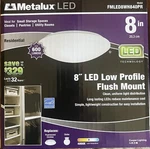 Metalux Led Flush Mount Ceiling Light Fixture 12 White Round Low Profile. Fixed Price $17.50.
