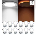 Meconard 12 Pack 6 Inch 5CCT Led Canless Recessed Lighting With Night Light, .... Fixed Price $62.99.
