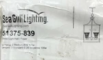 Sea Gull 51375-839 Light 16 Inch Blacksmith Pendant Ceiling. Fixed Price $389.99.