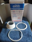 6" Inch White Recessed Can Stepped Baffle Trim Elite Lighting B630 Box Of 12. Fixed Price $32.56.