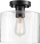 Hampton Bay Westbrook 8 In. 1-LIGHT Matte Black Flush Mount. Fixed Price $34.99.