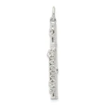 Sterling Silver 925 3-D Polished Flute Charm Pendant 1.38 Inch. Fixed Price $29.26.