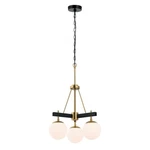 Varaluz Allie Light Chandelier, Black/satin Brass/white - 352C03BLSB. Fixed Price $479.20.