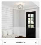 Quoizel Norfolk Brushed Nickel Clear Glass Semi-flush Mount Light. Fixed Price $56.70.
