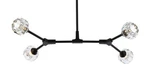 Elegant Lighting 3508D30 Zayne 4 21"W Multi Pendant - Black. Fixed Price $276.00.