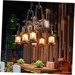 Farmhouse Lighting Industrial Rustic Wood Beam Linear Island Pendant. Fixed Price $206.80.
