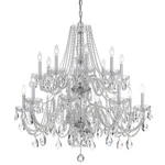Crystorama Traditional Crystal 16 Light Chrome Chandelier 1139-CH-CL-MWP. Fixed Price $1798.00.