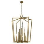 Kichler Abbotswell 49" 16 Light Foyer Pendant, Natural Brass - 43499NBR. Fixed Price $1734.99.