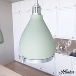Hunter Bluff View Soft Sage, Brushed Nickel, Clear Holophane 3 Light Pendant. Fixed Price $239.99.