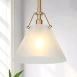 Lnc Modern Dome 1-LIGHT Brushed Brass Gold Pendant A04819PC. Fixed Price $37.80.