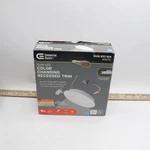 Commercial Electric Led Retrofit Ultra-slim Recessed Light Trim White 6". Fixed Price $10.17.