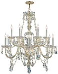 Crystorama Traditional Crystal Chandelier Lighting, 12 Light, 720 Watts, Brass. Fixed Price $705.58.