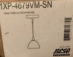 Besa Lighting 1XP-4679VM-SN Brella 1-LIGHT 12-VOLT Mini-pendant Vainilla Mat New. Fixed Price $100.00.