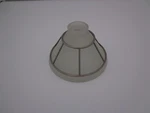 7 1/2" White Replacement Glass With Brushed Nickel Removable Cage Dolan Design. Fixed Price $5.00.