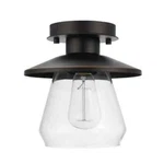 Hampton Bay Northmoore Oil Rubbed Bronze Vintage Semi-flush Mount Light, Glass. Fixed Price $14.71.