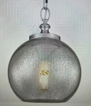 Feiss 12" Tabby Glass Pendant Lighting, Polished Nickel, P1317PN. Fixed Price $99.97.