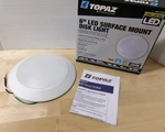 Topaz SDL6/15/930/D 6" Led Surface Mount Disk Light 15W 3000K New S4. Fixed Price $5.99.