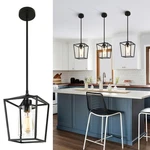 Gzjunyo Black Pendant Lights 3 Pack - Farmhouse Metal Cage Kitchen Island. Fixed Price $179.99.