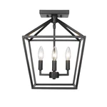 12" 4-LIGHT Semi Flush Mount Matte Black. Fixed Price $103.97.