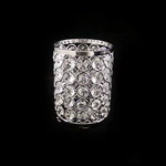 Wholesale - Lot Of 6 4.5"X3.5" Tall Bling Crystal Chandelier Lamp Shade. Fixed Price $65.00.