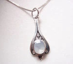 Small Mother Of Pearl Accented 925 Sterling Silver Pendant. Fixed Price $45.99.