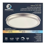 Energetic Slim Led Flush Mount Light Fixture Brushed Nickel 1783628 MXL1148. Fixed Price $24.98.