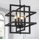 Pavloatu Modern Black Rectangle Industrial Chandeliers Dining Room.... Fixed Price $135.18.