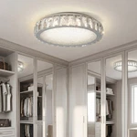 14 Inch Ceiling Light Dimmable Led Crystal Modern Flush Mount 38W 3CCT Fixture. Fixed Price $92.99.