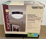 Brand New Portfolio Flushmount Ceiling Fixture Light Bronze Finish 0297723. Fixed Price $29.95.