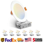 12 Pack 5CCT Led 6 Inch Recessed Ceiling Dimmable Panel Light With Junction Box. Fixed Price $68.99.