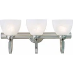 Chicago 3-LIGHT Indoor Brushed Nickel Bath Vanity By Volume Lighting. Fixed Price $79.90.