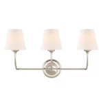 Crystorama Libby Langdon Sylvan Light Bathroom Vanity, Nickel 2443-OP-CH. Fixed Price $238.40.