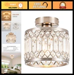 Modern Crystal Ceiling Light Fixture - Semi Flush Mount Chandelier For Kitchen,. Fixed Price $79.99.