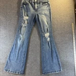 Bailey Made Bme High Rise Distressed Flare Jeans Light Wash 33 Long 11/29. Fixed Price $34.99.